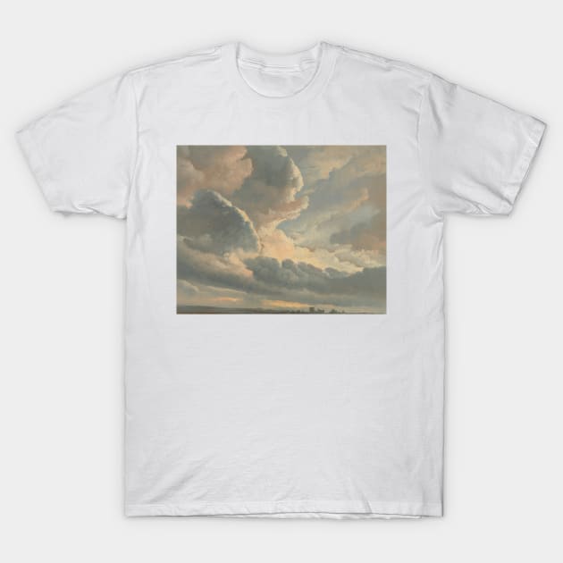 Study of Clouds with a Sunset Near Rome by Simon Denis T-Shirt by Classic Art Stall